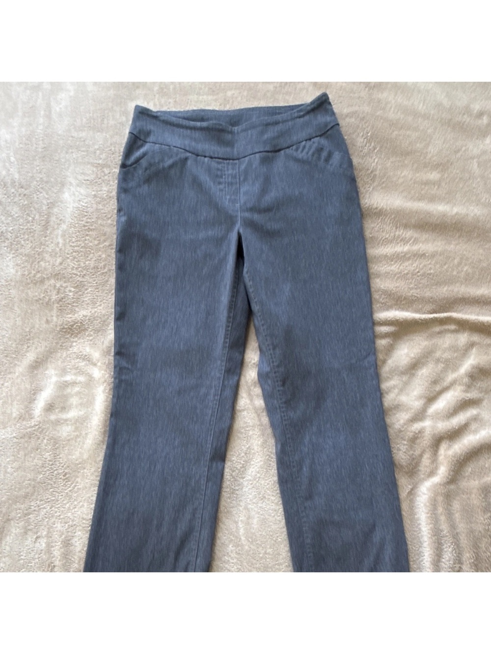 Alia Slate Gray Pull-On Bootcut Pants